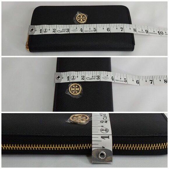 TORY BURCH ROBINSON FULL-ZIP LONG WALLET LEATHER - Picture 14 of 16